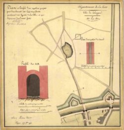 Plan und Profil zur Befestigung vom Architekten und Ingenieur Schmitz, Köln 1812
