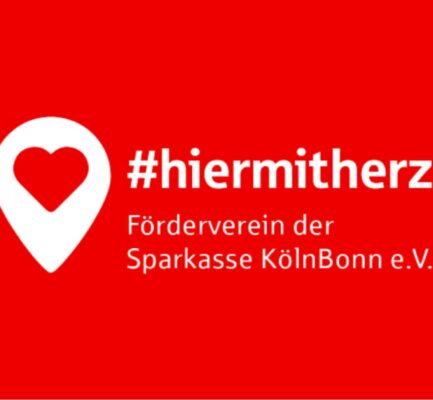 Logo #hiermitherz Förderverein der Sparkasse KölnBonn